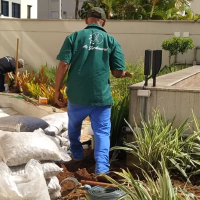 Jardim condomínio, paisagismo, jardinagem